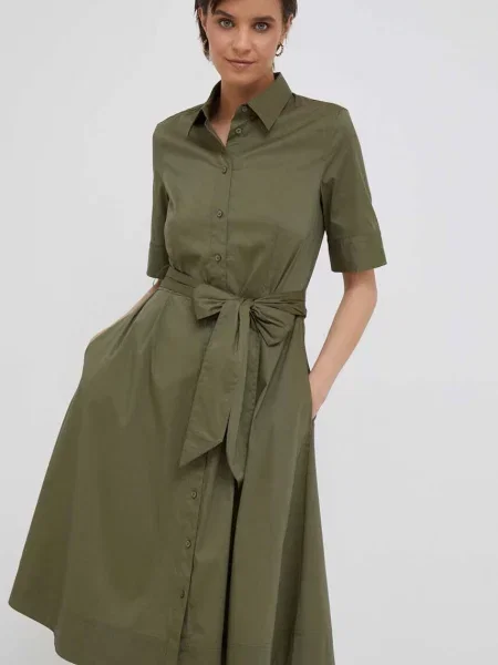 Obleka Lauren Ralph Lauren zelena rdeča