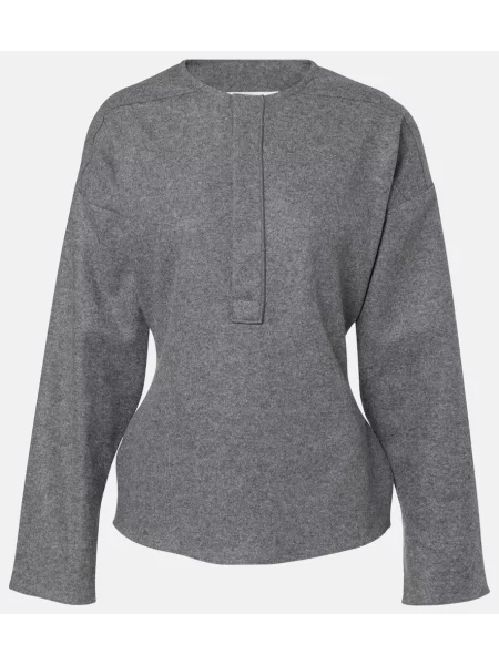 Koszula Victoria Beckham wełniana szara