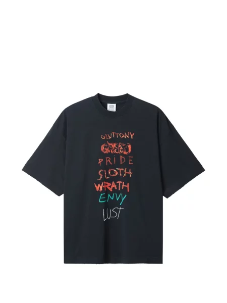 Tricou Vetements zdrențuiți negru
