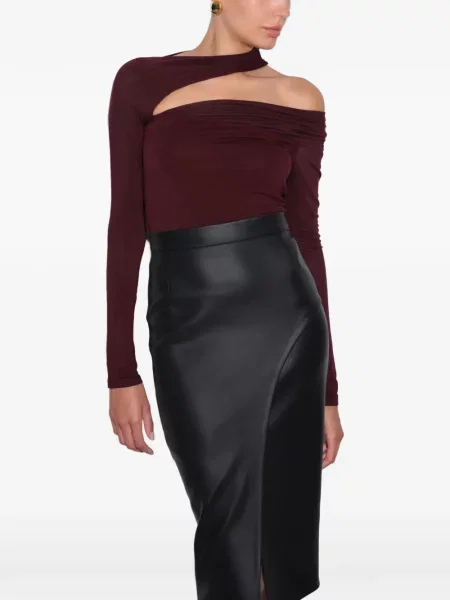 Lung top Marcella negru