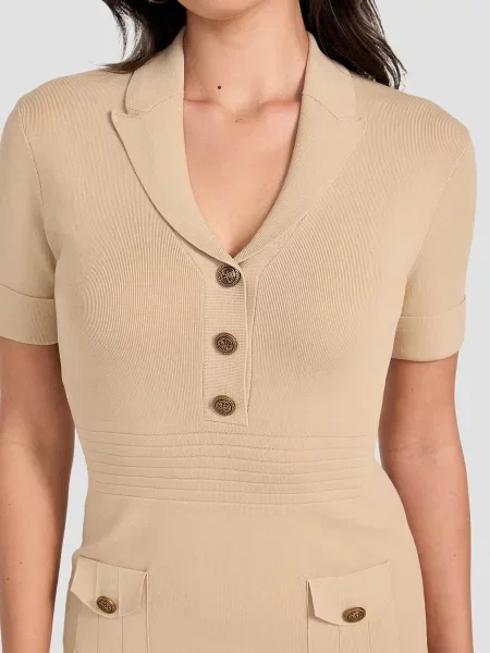 Сукня міді GUESS бежевий