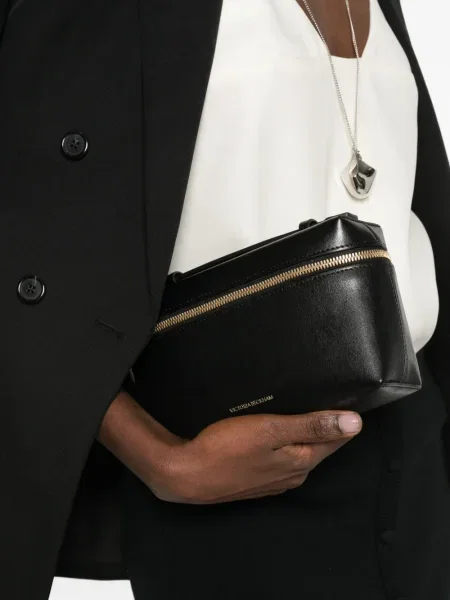 Body Victoria Beckham din piele negru