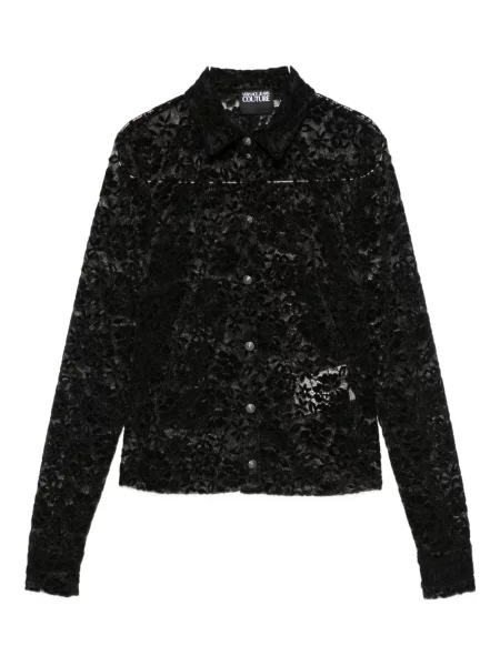 Cămașă Versace Jeans Couture cu model floral negru