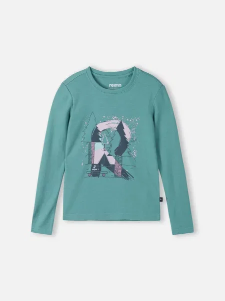 Дитячий Лонгслів REIMA Viluton вовна/віскоза блакитний