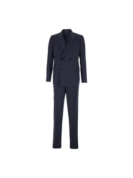 Garnitur Emporio Armani wełniany niebieski