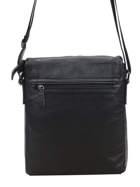 Кожаная сумка Borsa Leather черная