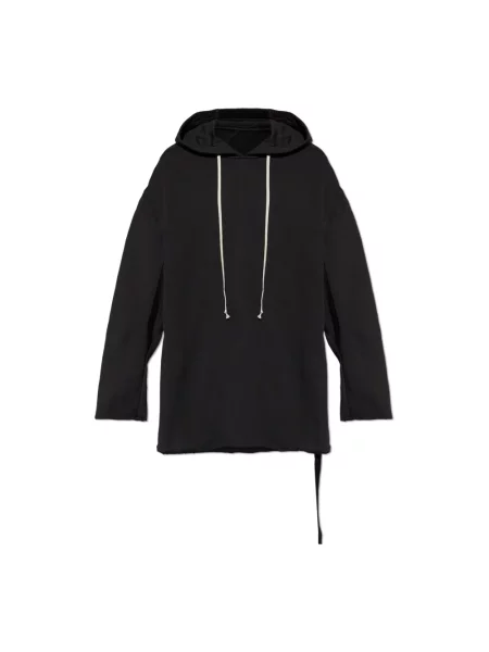 Bluza z kapturem Rick Owens z kapturem czarna