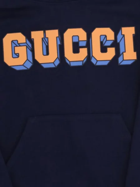 Bluza z kapturem dziecięca Gucci niebieska