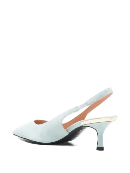 Pantofi cu toc Love Moschino din piele slingback albastru