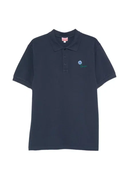 Tricou polo Kenzo cu broderie albastru