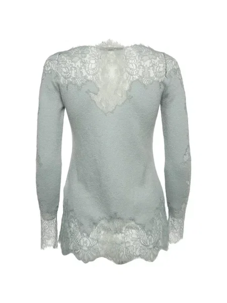 Lung top Ermanno Scervino din dantelă verde