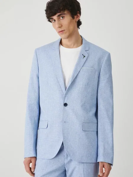 Medicine blazer din amestec de in barbati albastru