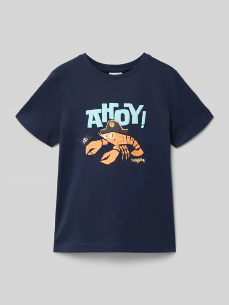 T-shirt o kroju regular fit z czystej bawełny S.oliver Red Label