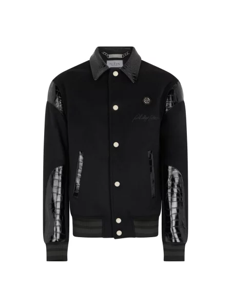 Kurtka skórzana Philipp Plein czarna