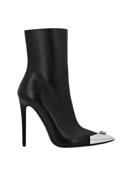 Botki Philipp Plein skórzane czarne