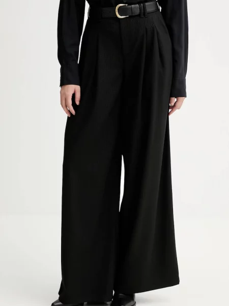 Marc O'Polo pantaloni lat high waist negru