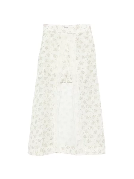 Pantaloni scurți Sandro cu model floral din dantelă verde