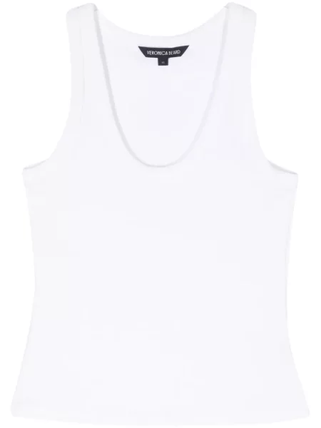 Top Veronica Beard tricotate alb