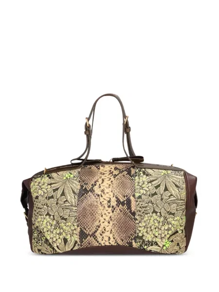 Geantă Dries Van Noten din jacard maro