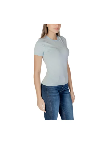 Desigual Koszulki Kobieta S Jasnoniebieski T-shirt z okrągłym dekoltem niebieski