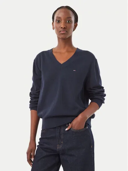 Tommy Jeans Sweter Essential granatowy