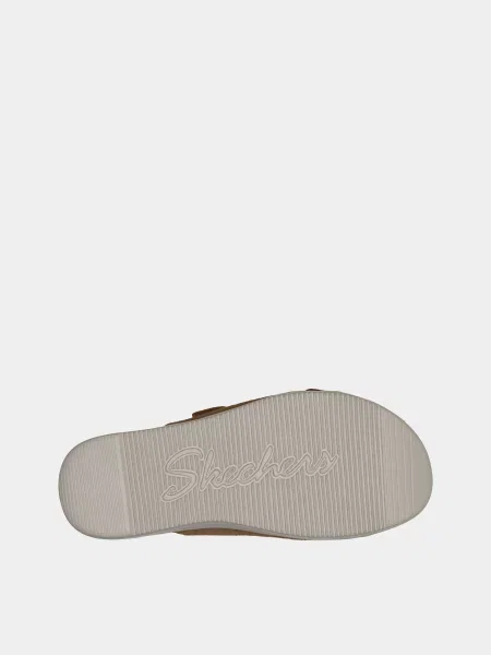 Кожаные шлепанцы Skechers коричневые