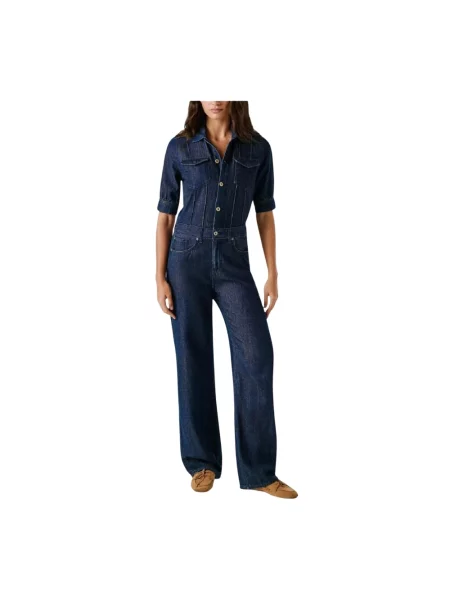 Dżinsowy kombinezon Pepe Jeans niebieski