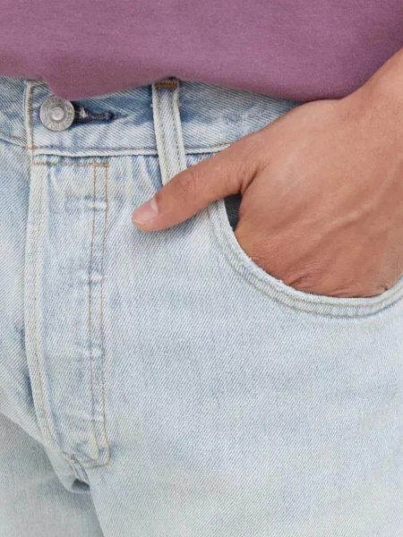 Ретро слаб дънки skinny fit Levi's® с разкъсвания синьо