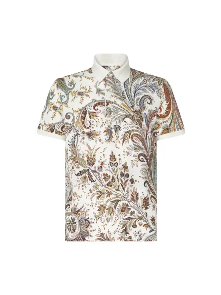 Koszulka polo Etro z nadrukiem z wzorem paisley