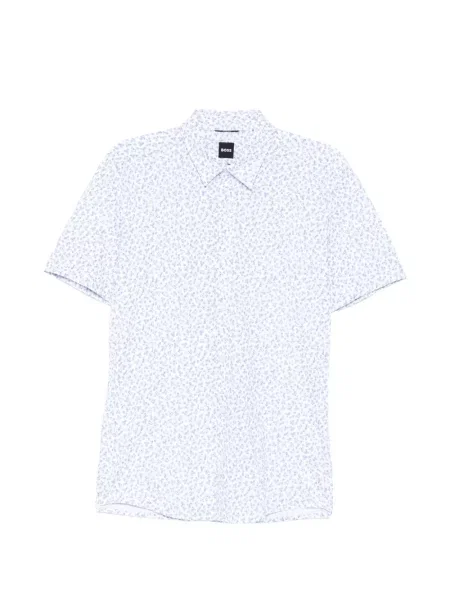 Cămașă Boss cu model floral cu imagine alb
