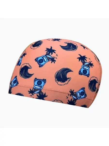 Детска шапка за плуване RAS Patterned Elastane bondi розово