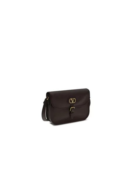 Torba crossbody Valentino Garavani skórzana brązowa