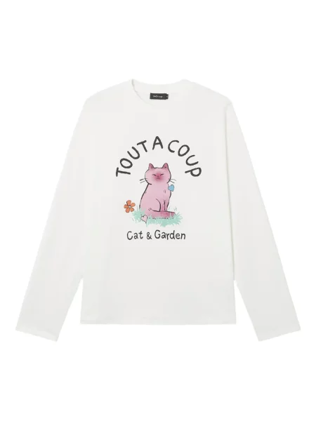 Koszulka Tout A Coup z nadrukiem biała