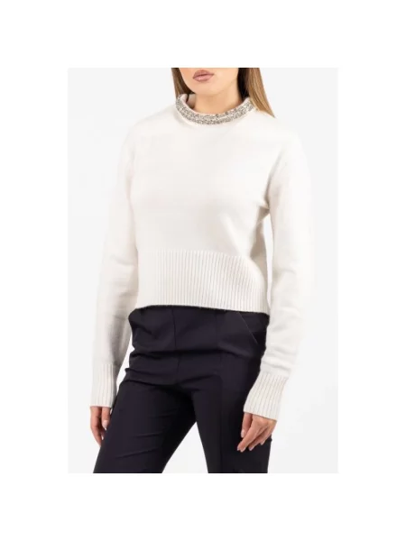 Sweter Pinko wełniany biały
