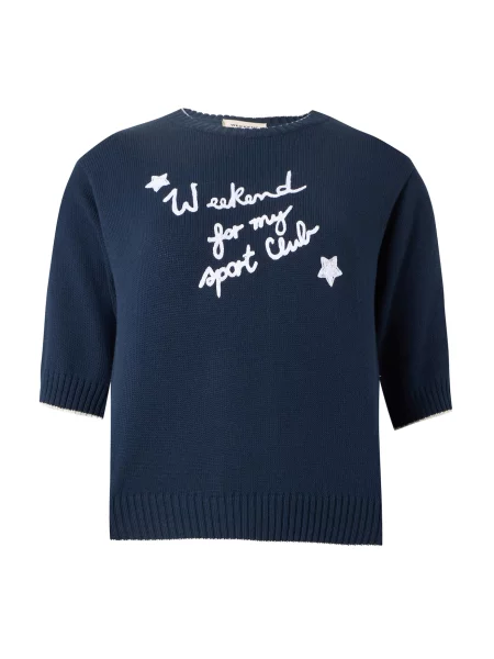Weekend Max Mara Pulover FIACRE albastru marin alb