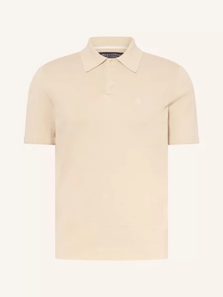 Marc O'polo Dzianinowa Koszulka Polo beige beżowe