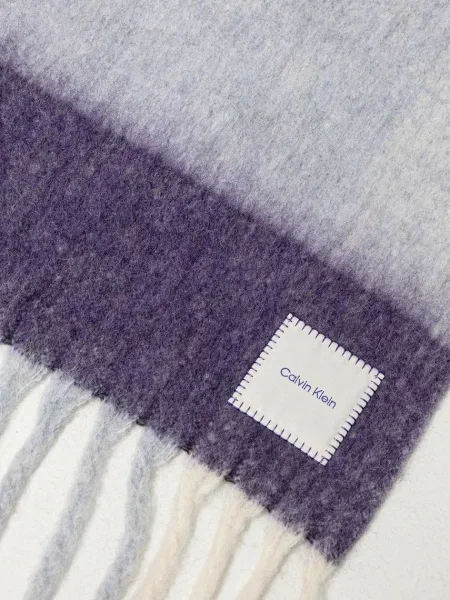 Calvin Klein sál gyapjúkeverékből mintás lila