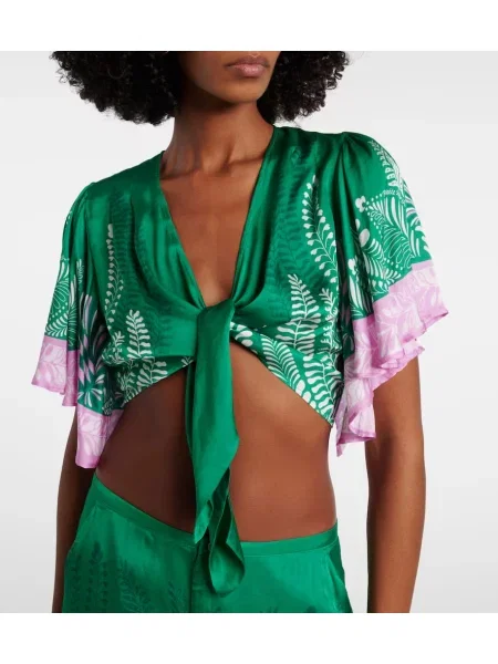 Cropp top Poupette St Barth din satin verde