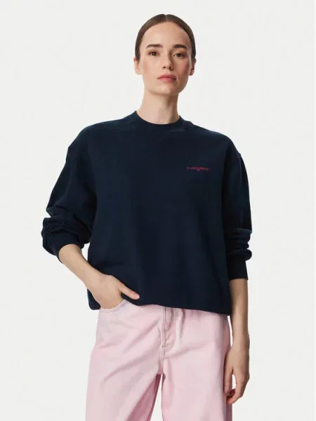 Tommy Jeans Μπλούζα Script Σκούρο μπλε