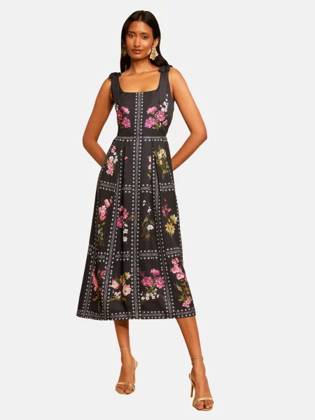Love & roses Rochie verde / roz eozină / negru alb