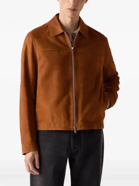 Gulerat jachetă-cămașă Zegna maro