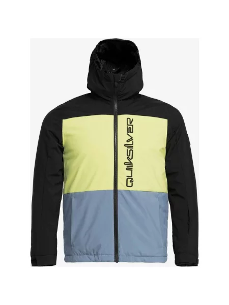 Kurtka z kapturem Quiksilver Side Hit jasnożółta niebieska junior 10 czarna