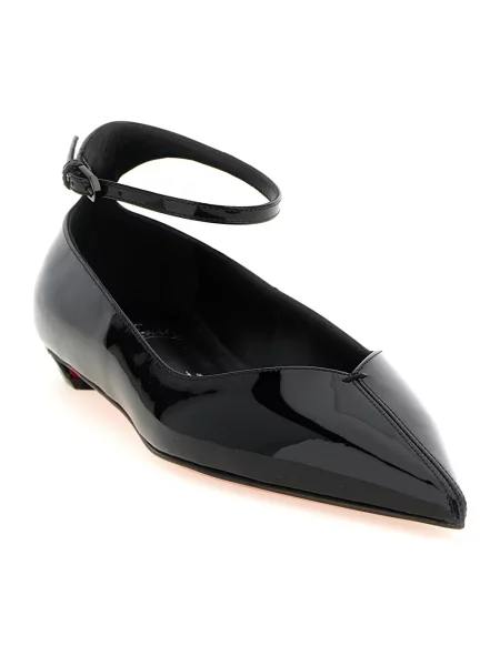 Balerinki Christian Louboutin skórzane czarne