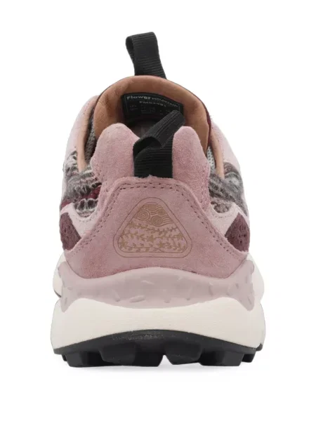 Φλοράλ sneakers Flower Mountain σουέντ ροζ