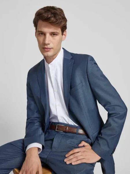 Koszula biznesowa o kroju slim fit z listwą guzikową Olymp Level Five biała
