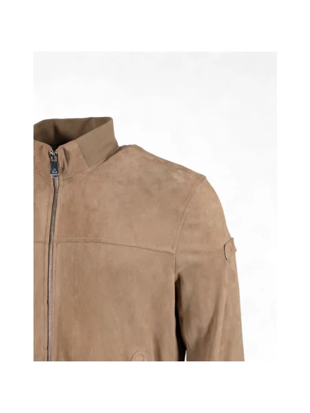 Peuterey Kurtka Skórzana Sands beige brązowa