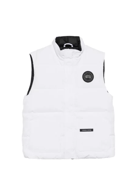 Matlasat vestă Canada Goose cu autograf alb