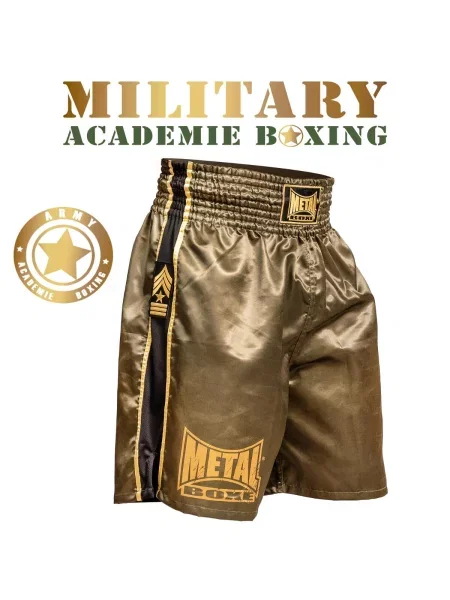 Spodenki bokserskie Metal Boxe Pro Line Military zielone