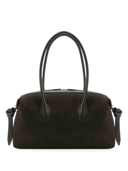 Geantă shopper Yuzefi din piele de căprioară maro