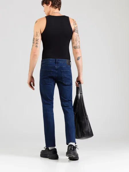JACK & JONES Džínsy JJICLARK JJORIGINAL denim / tmavomodrá modrá